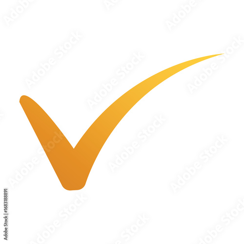 check mark orange background 