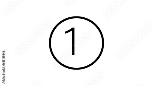 number 1 in circle VECTOR