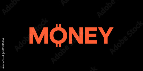 word of money . modern minimalist clean alphabet font whit geometric shape. lowercase bold typography vector illustration design
