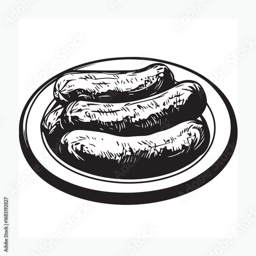 sausages on a plate