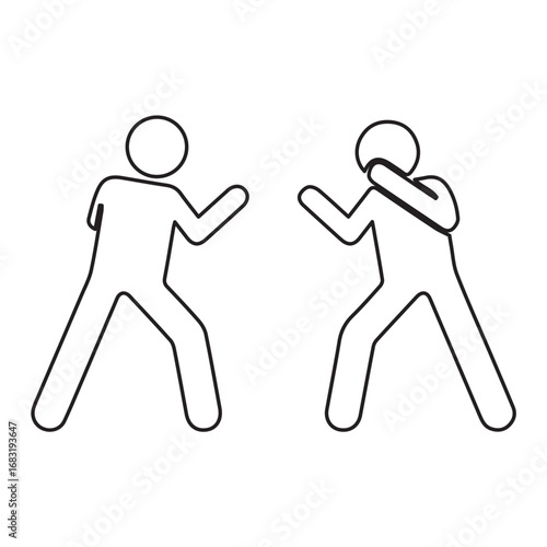 Boxing Match Silhouette