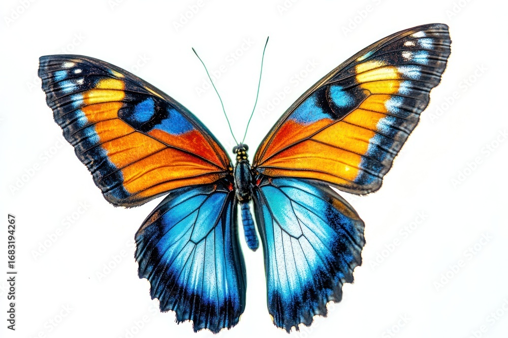 Fototapeta premium Beautiful butterfly illustration insect wings.