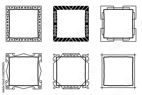 Vintage Style Hand Drawn Frame Collection