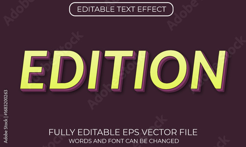 Edition editable text effect