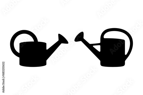 gardening water cans silhouette irrigation agriculture