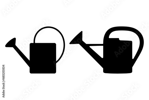 gardening water cans silhouette irrigation agriculture