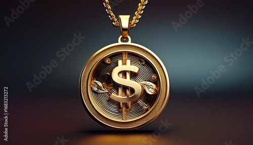 gold dollar sign pendant necklace luxury jewelry images
