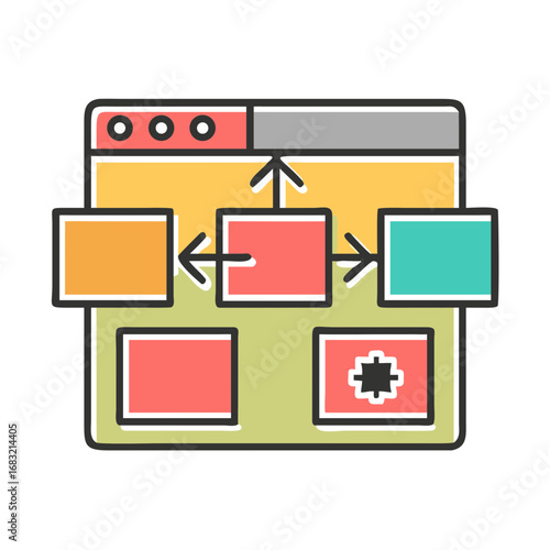Website icon featuring small online tools and applications