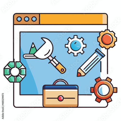 Online tools icon representing various small utilities for users