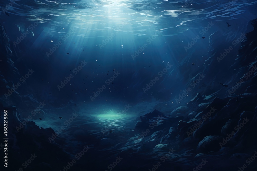 Obraz premium Ocean sea underwater outdoors.