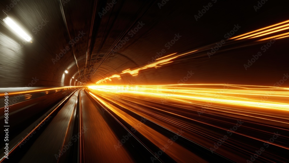 Obraz premium Tunnel speeding motion blur