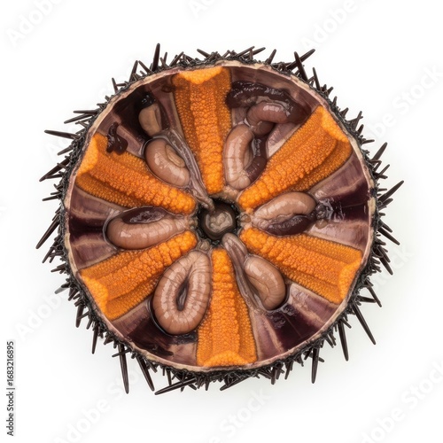 Cut Open Sea Urchin Showing Roe and Organs
