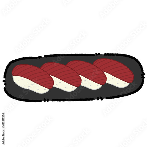Maguro Sushi Illustration