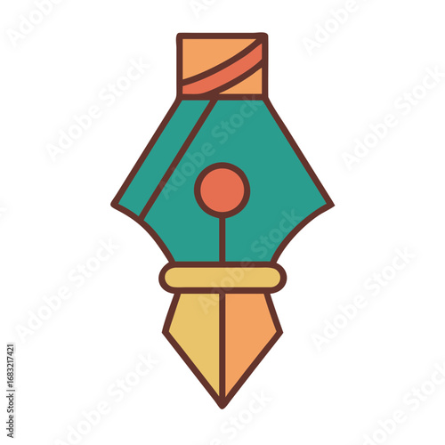 Unique design of a colorful pen illustrating creativity and writing