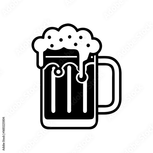 Beer Mug Icon Illustration Graphic Design