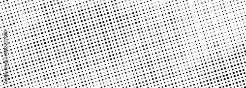 Grunge halftone gradient background. Faded grit noise texture. White and black sand wallpaper. Retro pixelated backdrop. Anime or manga style comic overlay. Vector graphic design textured template