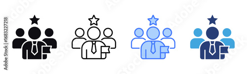 Leader icon sheet multiple style collection
