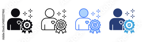 Authenticity icon sheet multiple style collection