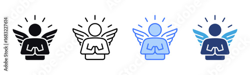 Humility icon sheet multiple style collection