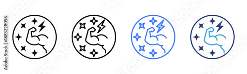 Power icon sheet multiple style collection
