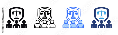 Justice icon sheet multiple style collection