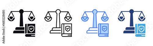 Ethics icon sheet multiple style collection