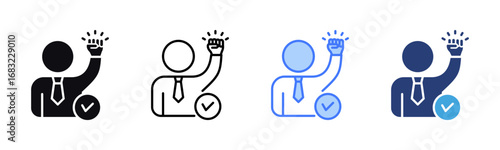 Determination icon sheet multiple style collection