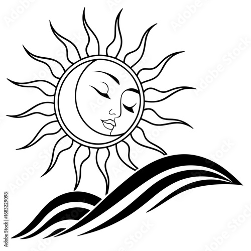 sun rising silhouette 