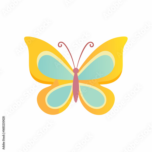 Einfacher Schmetterling als Vektorgrafik