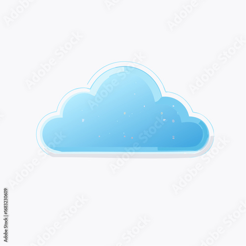 Minimalistische Wolke als Vektorgrafik