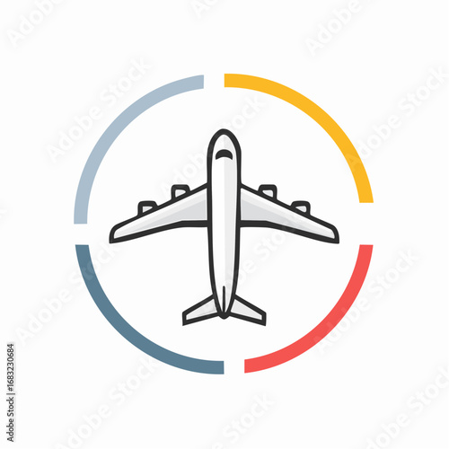Minimalistisches Flugzeug-Symbol