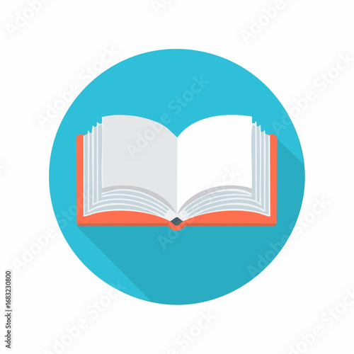 Offenes Buch als einfache Vektorgrafik