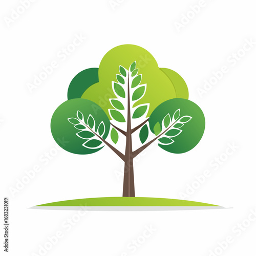 Minimalistischer Baum als Vektorgrafik