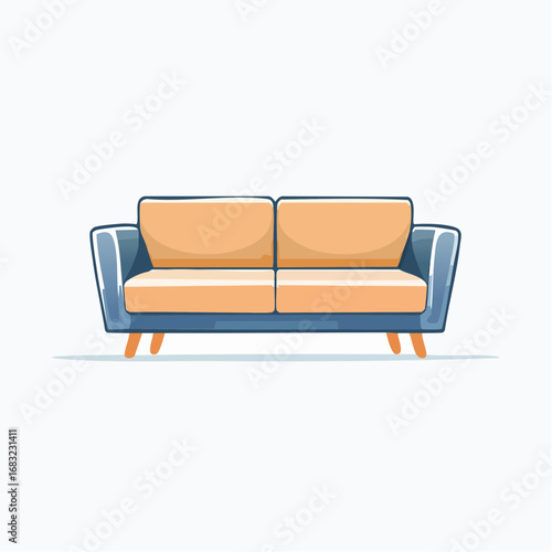 Modernes Sofa mit klaren Linien