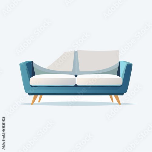 Modernes Sofa mit klaren Linien