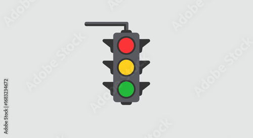 traffic light on white background