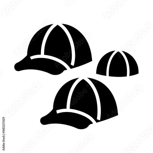 Vintage baseball caps arranged on weathered wooden table, nostalgic sporting accessories evoking timeless charm and history