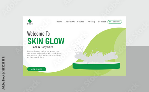 cosmetic landing page design template for your website 