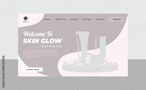 cosmetic landing page design template for your website 