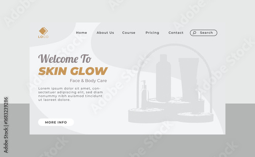 cosmetic landing page design template for your website 
