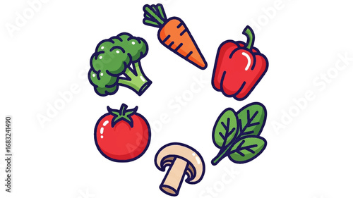 Vibrant and colorful abstract geometric shapes with a retro feel