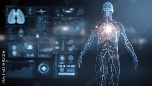 3D Human Anatomy with HUD