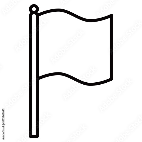 シンプルな白い旗