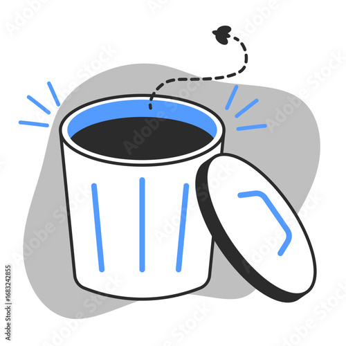 trash illustration for empty state description