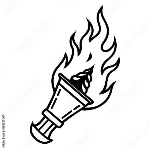 Molotov Cocktail with Burning Rag