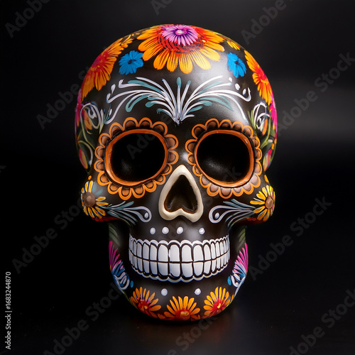 painted skull from the Mexican Day of the Dead