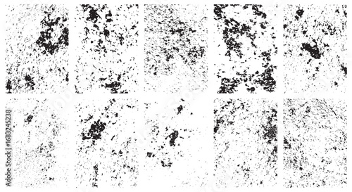 Dirty Grunge Wall Texture Set . Simply Place illustration over any Object to Create grungy Effect. Abstract Grunge Background