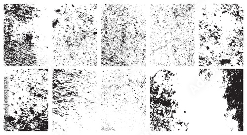 Collection of urban grunge overlay. Paint texture with spray effect and drop ink splashes for graphic designer.