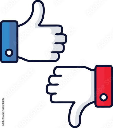  thumbs up and down eps