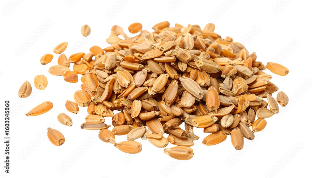 Fototapeta premium Carrot seeds (aromatic) isolated on solid white background